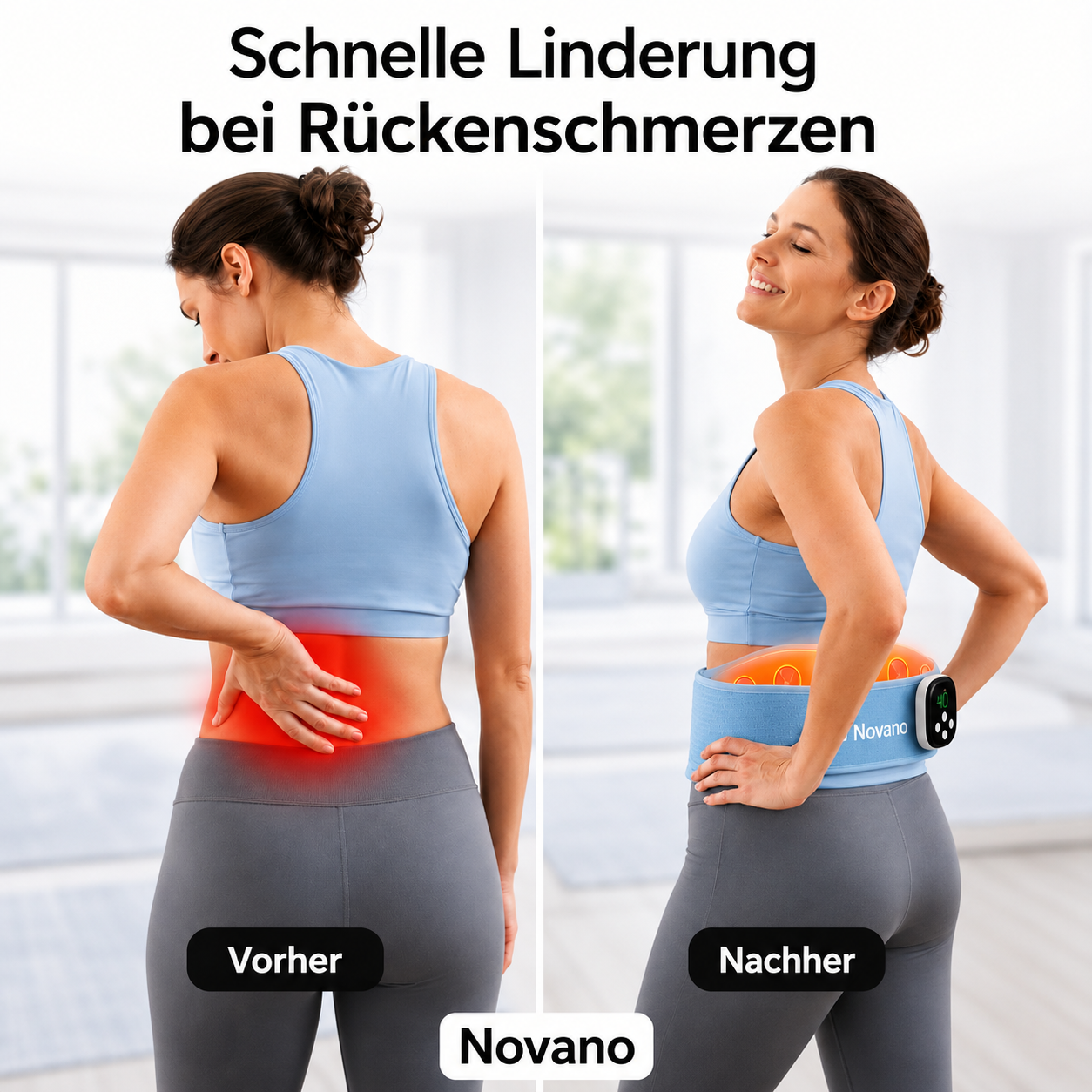 Novano Massagegürtel mit Wärme