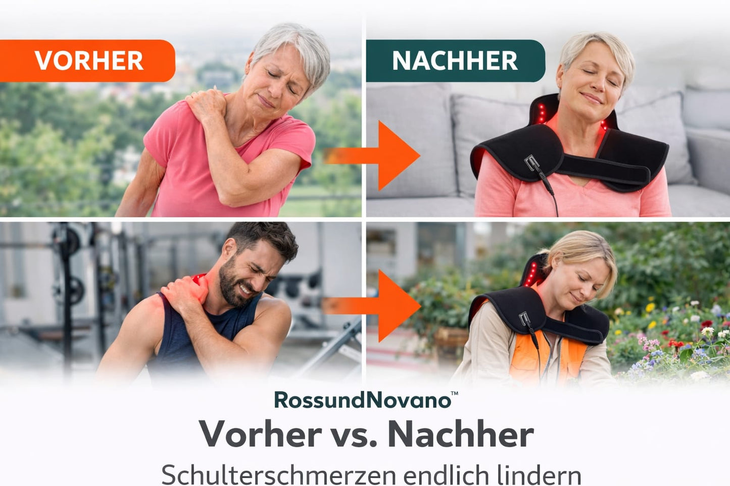 Novano™ Infrarot Nacken- & Schulter Massagegerät – Tiefenwärme gegen Schmerzen & Verspannungen
