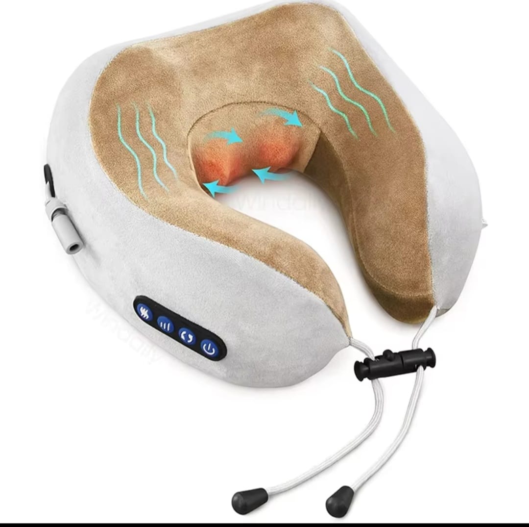 Novano™ Reise Nackenkissen mit Massage & Wärme – Komfort & Entspannung unterwegs
