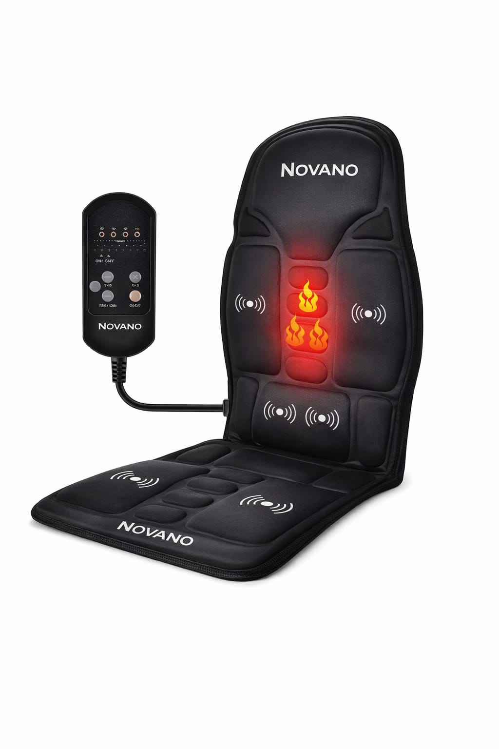 Novano™ Sitzmassageauflage mit Wärme – Tiefenentspannung für Rücken & Sitzkomfort überall