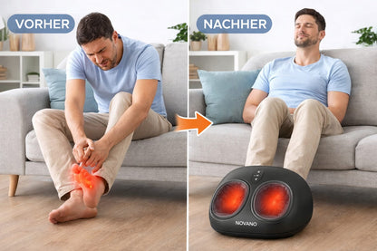 Novano™ Shiatsu Fußmassagegerät mit Wärme – Tiefenentspannung für müde & schmerzende Füße